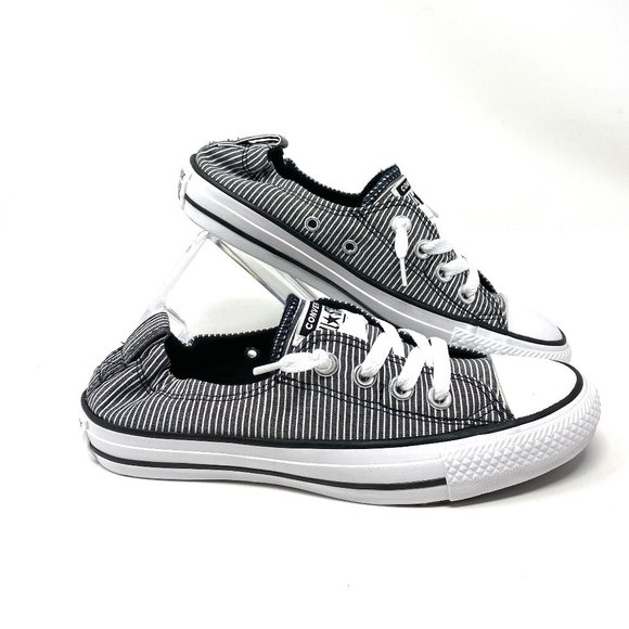 Converse Shoes - Converse Womens Size 6 CTAS Shoreline Slip On Gray White Canvas Sneakers 567221F